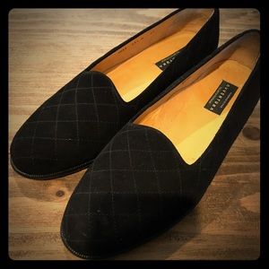 Black Quilted Suede loafers